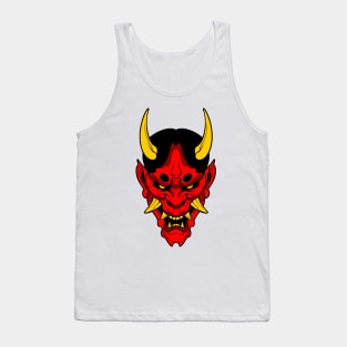 creepy demon mask illustration Tank Top